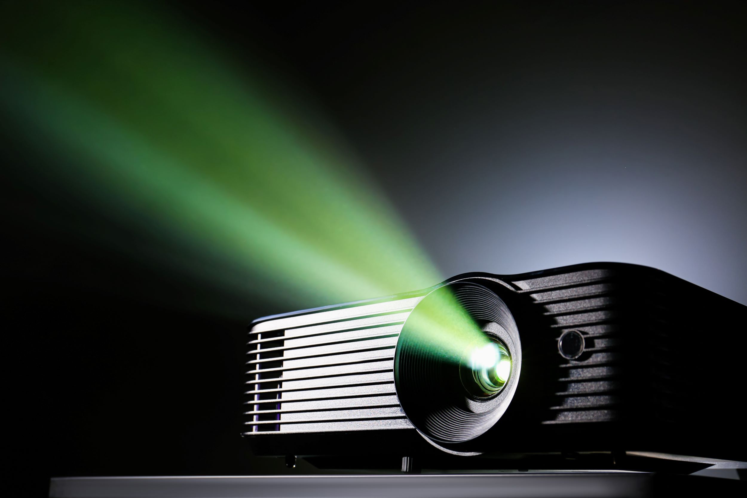 Digital Projector with light beam