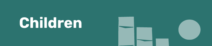 Banner with logo iconography and label "Children"