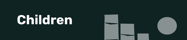 Banner with logo iconography and label "Children"