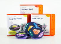 Three different WhaZoodles are presented in front of their cases.