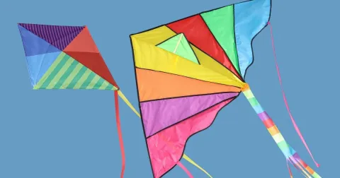 Colorful Kites Flying in the Sky