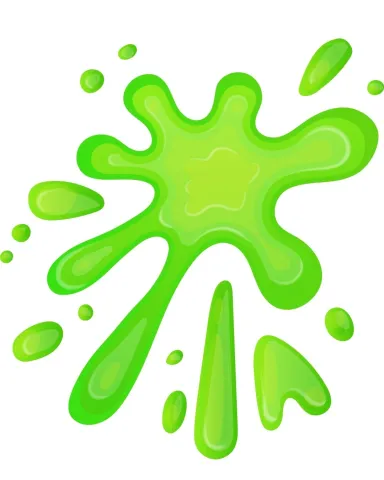 Green slime splatter