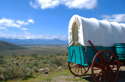 Passing Wagon in the Mountains