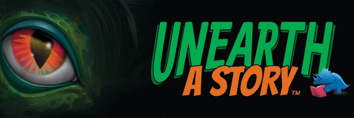 A dinosaur eye looks on closely.